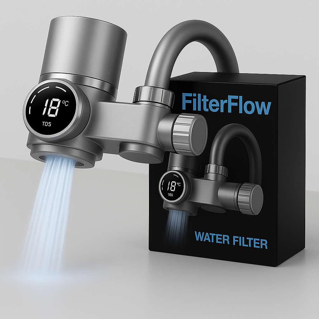 FilterFlow™ – Smart Water Tap Connector & Filter